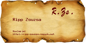 Ripp Zsuzsa névjegykártya
